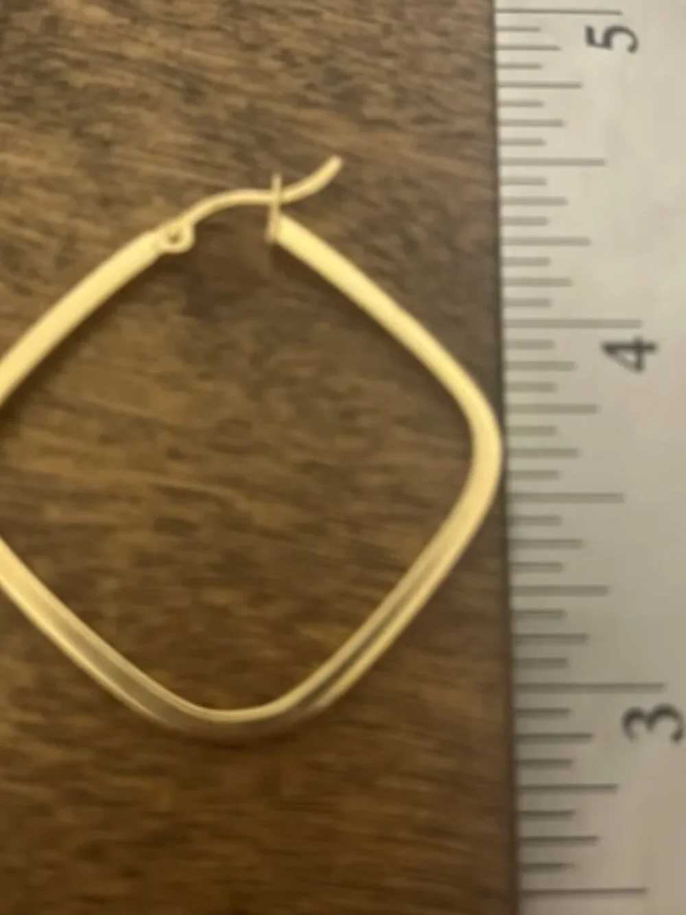 14kt Gold Diamond Hoop Earrings 4 grams